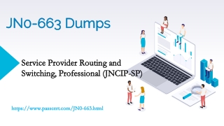 JNCIP-SP Certification JN0-663 Dumps