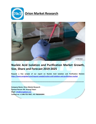 Nucleic Acid Isolation and Purification Market Research and Forecast 2019-2025