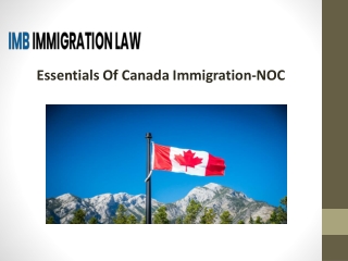 Essentials Of Canada Immigration-NOC