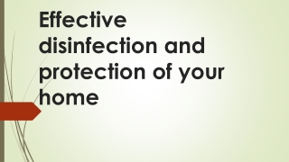 Effective disinfection and protection of your home | Emasol