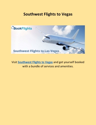 Southwest Flights to Las Vegas