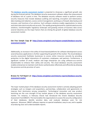 Database Security Assessment Market Size, Share and Forecast 2019-2025