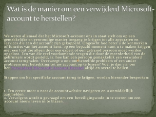 Herstellen Microsoft Account online helper voor jou