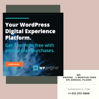 WP Engine - 3 months free on annual plans!