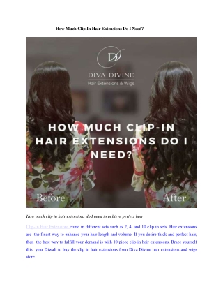 How Much Clip In Hair Extensions Do I Need?