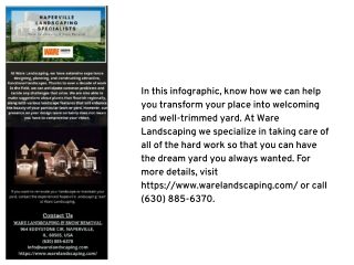 NAPERVILLE LANDSCAPING SPECIALISTS