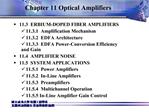 Chapter 11 Optical Amplifiers