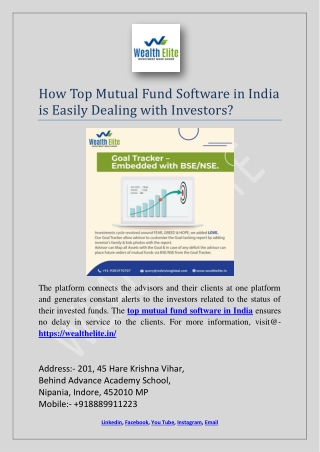 How Top Mutual Fund Software in India is Easily Dealing with Investors?