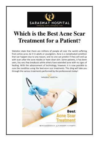 Which is the Best Acne Scar Treatment for a Patient?