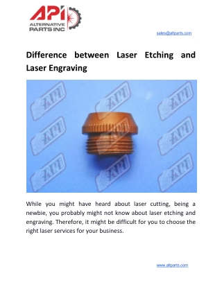 Difference between Laser Etching and Laser Engraving