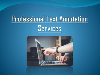 Professional Text Annotation Services With Us.