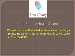 Rent Bounce House Miami
