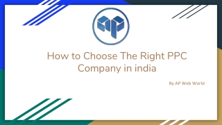 How to Choose The Right PPC Company in india