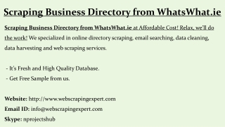 Scraping Business Directory from WhatsWhat.ie