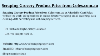 Scraping Grocery Product Price from Coles.com.au