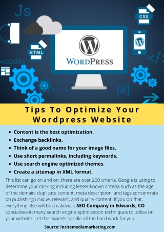 Tips to optimize your Wordpress Website