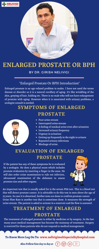 Enlarged prostate treatment-Enlarge prostate surgeon   in bellandur-Best Urology Hospitals in Bellandur