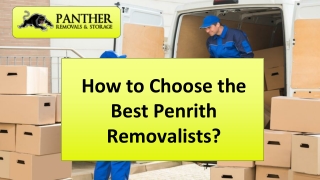 How to Choose the Best Penrith Removalists