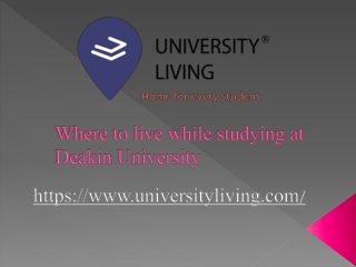 Where to live while studying at deakin university