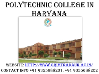 Polytechnic College in Haryana - Best Diploma Colleges in Haryana | GRIMT