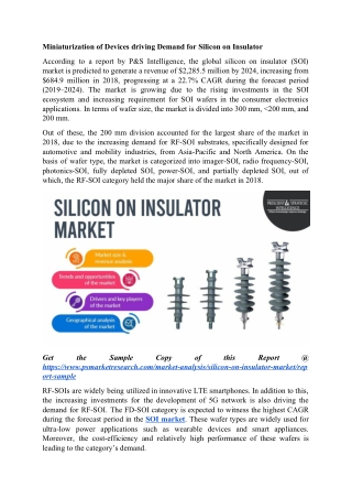 Telecommunications Industry To Deploy Silicon on Insulators in Huge Numbers