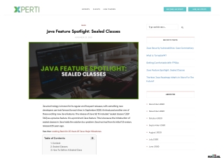 Java Feature Spotlight: Sealed Classes