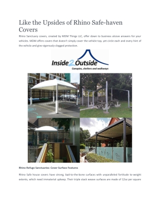 Canopies Manufacturer in UK | Inside2Outside.co.uk