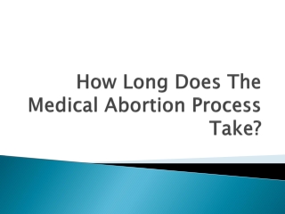 How Long Does The Medical Abortion Process Take?