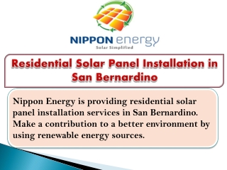 Residential Solar Panel Installation in San Bernardino