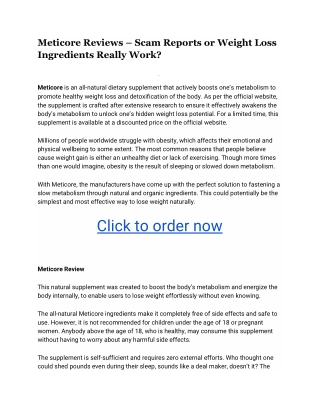 Reviews – Scam Reports or Weight Loss Ingredients