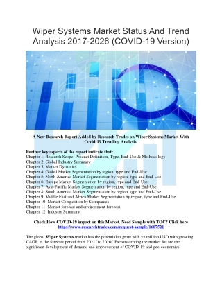 Wiper Systems Market Status And Trend Analysis 2017-2026