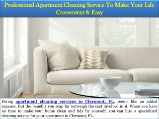 Professional Apartment Cleaning Service To Make Your Life Convenient & Easy