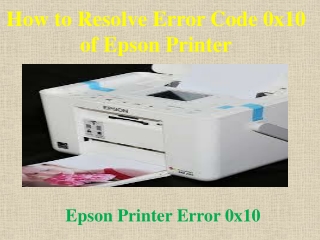 How to resolve Epson printer error code 0x10