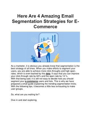 Here Are 4 Amazing Email Segmentation Strategies for E-Commerce