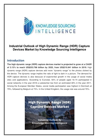 Industrial Outlook of High Dynamic Range (HDR) Capture Devices Market