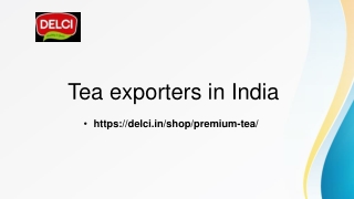 Tea exporters in India