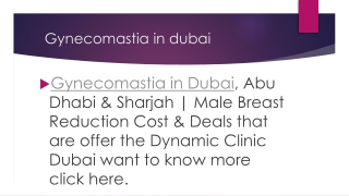 Gynecomastia in Dubai