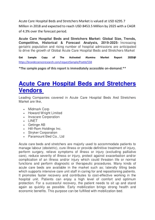 US Acute Care Hospital Beds and Stretchers Market (2020-2025)