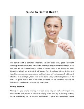 Guide to Dental Health