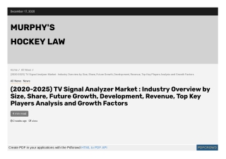 TV Signal Analyzer Market