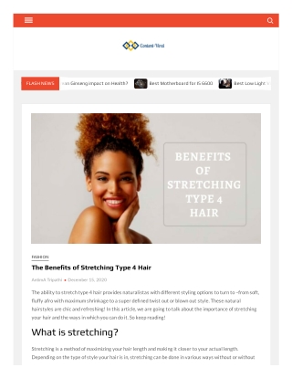 The Benefits of Stretching Type 4 Hair