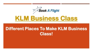 KLM Business Class