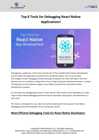 Top 8 Tools for Debugging React Native Applications!