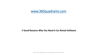 5 Good Reasons Why You Need A Car Rental Software