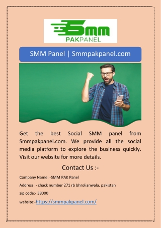 SMM Panel | Smmpakpanel.com