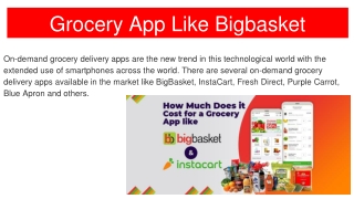 How Much Does it Cost for a Grocery App like BigBasket and InstaCart?