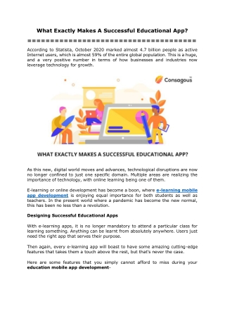 What Exactly Makes A Successful Educational App?