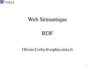 Web Sémantique RDF