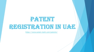 Patent Registration in UAE