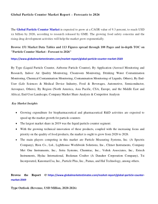 Global Particle Counter Market Research Report